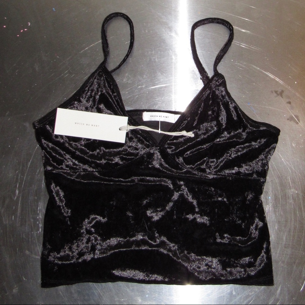 NWT Crushed Velvet Cami Top